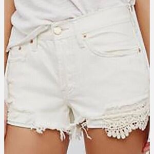 Free People Denim Shorts Daisy
Chain Lace